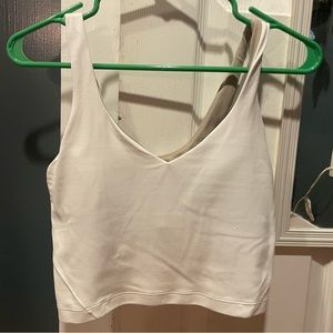 Lulu white align tank! Worn once. Size 6